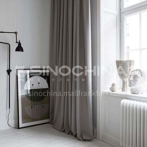 2021 latest design simple modern style gray light luxury living room heat insulation blackout curtain DFSK-CSZG45